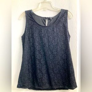 Kenneth Cole Sleeveless Lace Floral Patterned Blouse Medium | Office Work Top